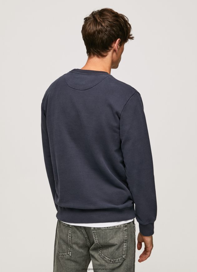 pulover din bumbac cu guler rotunjit bărbați Pepe Jeans dulwich 6Z0R46873 - imagine 4