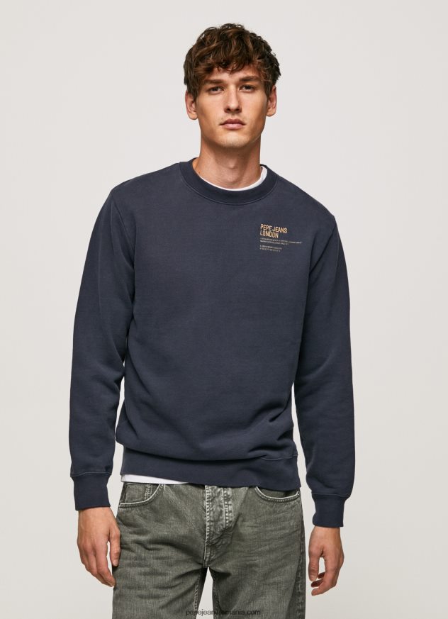 pulover din bumbac cu guler rotunjit bărbați Pepe Jeans dulwich 6Z0R46873 - imagine 1