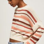 pulover din bumbac cu imprimeu în dungi femei Pepe Jeans multi 6Z0R46236