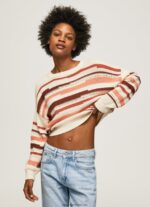pulover din bumbac cu imprimeu în dungi femei Pepe Jeans multi 6Z0R46236 - imagine 3
