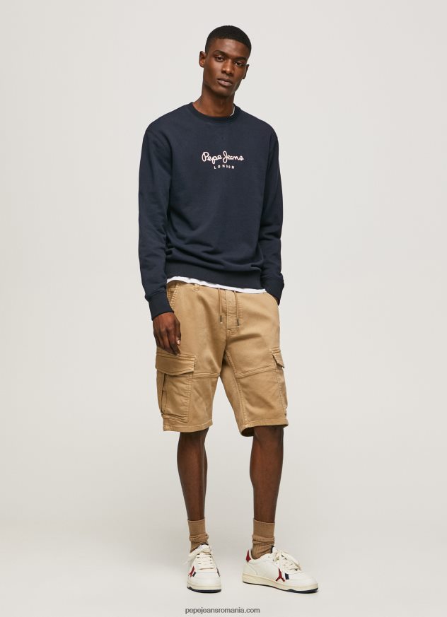 pulover din bumbac cu logo imprimat bărbați Pepe Jeans dulwich 6Z0R46884 - imagine 2