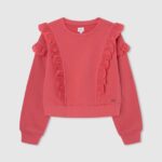 pulover din bumbac fată Pepe Jeans studio roșu 6Z0R461403