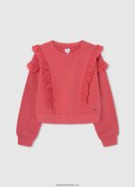 pulover din bumbac fată Pepe Jeans studio roșu 6Z0R461403