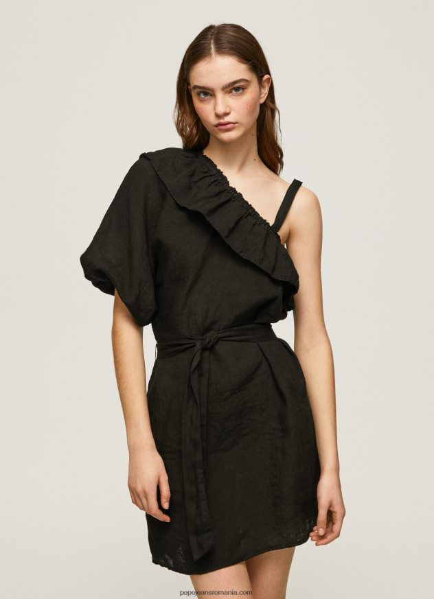 rochie_asimetrica_femei_pepe_jeans_negru_6z0r46200.jpg rochie asimetrică femei Pepe Jeans negru 6Z0R46200 - imagine 1