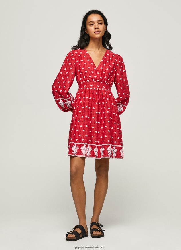 rochie_cu_detalii_brodate_femei_pepe_jeans_studio_rosu_6z0r46216.jpg rochie cu detalii brodate femei Pepe Jeans studio roșu 6Z0R46216 - imagine 1