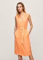 rochie cu guler cu rever femei Pepe Jeans piersică 6Z0R46212 - imagine 2