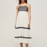 rochie din bumbac brodat femei Pepe Jeans mousse 6Z0R46189