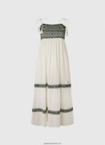rochie din bumbac brodat femei Pepe Jeans mousse 6Z0R46189 - imagine 5
