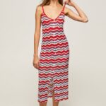 rochie frida din tricot zig-zag femei Pepe Jeans studio roșu 6Z0R46170