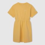 rochie mini cu guler rotunjit fată Pepe Jeans strălucire 6Z0R461389