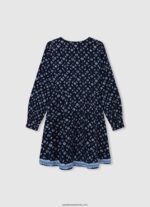 rochie scurtă cu imprimeu geometric fată Pepe Jeans multi 6Z0R461387 - imagine 2