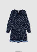 rochie scurtă cu imprimeu geometric fată Pepe Jeans multi 6Z0R461387