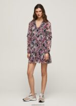 rochie scurtă cu potrivire boxy femei Pepe Jeans multi 6Z0R46179 - imagine 4