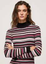 rochie scurtă din tricot cu dungi femei Pepe Jeans multi 6Z0R46174 - imagine 3