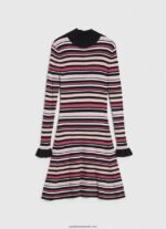 rochie scurtă din tricot cu dungi femei Pepe Jeans multi 6Z0R46174 - imagine 5