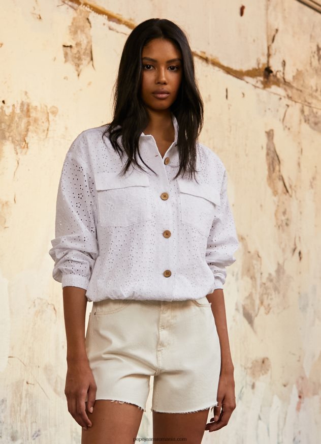 sacou_din_bumbac_ajurat_femei_pepe_jeans_alb_6z0r46142.jpg sacou din bumbac ajurat femei Pepe Jeans alb 6Z0R46142 - imagine 1