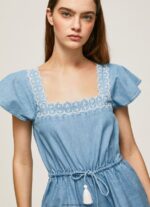 salopetă scurtă din denim femei Pepe Jeans albastru 6Z0R46191 - imagine 3