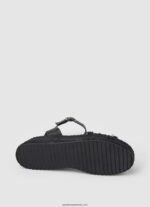 sandale cu pană din material kate femei Pepe Jeans negru 6Z0R46671 - imagine 5