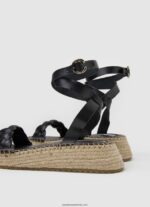 sandale cu pană împletite kate femei Pepe Jeans negru 6Z0R46676 - imagine 4