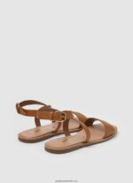 sandale din piele irma log flat femei Pepe Jeans bronzat 6Z0R46660 - imagine 4