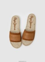sandale din piele siva berry femei Pepe Jeans coniac 6Z0R46682 - imagine 2