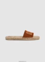 sandale din piele siva berry femei Pepe Jeans coniac 6Z0R46682