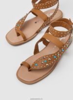 sandale etnice irma din piele femei Pepe Jeans bronzat 6Z0R46658 - imagine 3