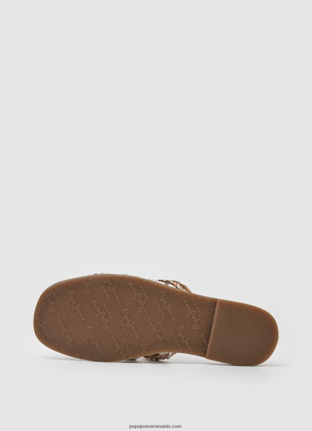 sandale irma din piele cu mai multe barete femei Pepe Jeans neizolat 6Z0R46662 - imagine 5