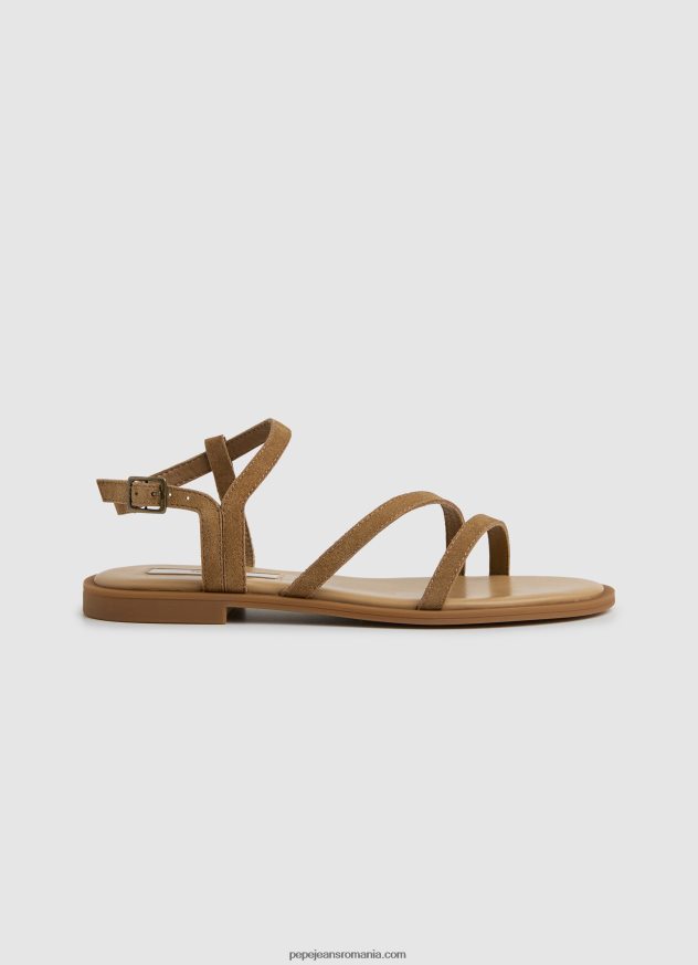 sandale plate hayes folk din piele intoarsa femei Pepe Jeans ascunde 6Z0R46668 - imagine 1