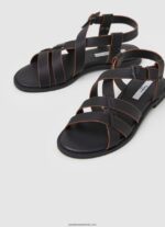 sandale plate hayes rome femei Pepe Jeans negru 6Z0R46657 - imagine 3