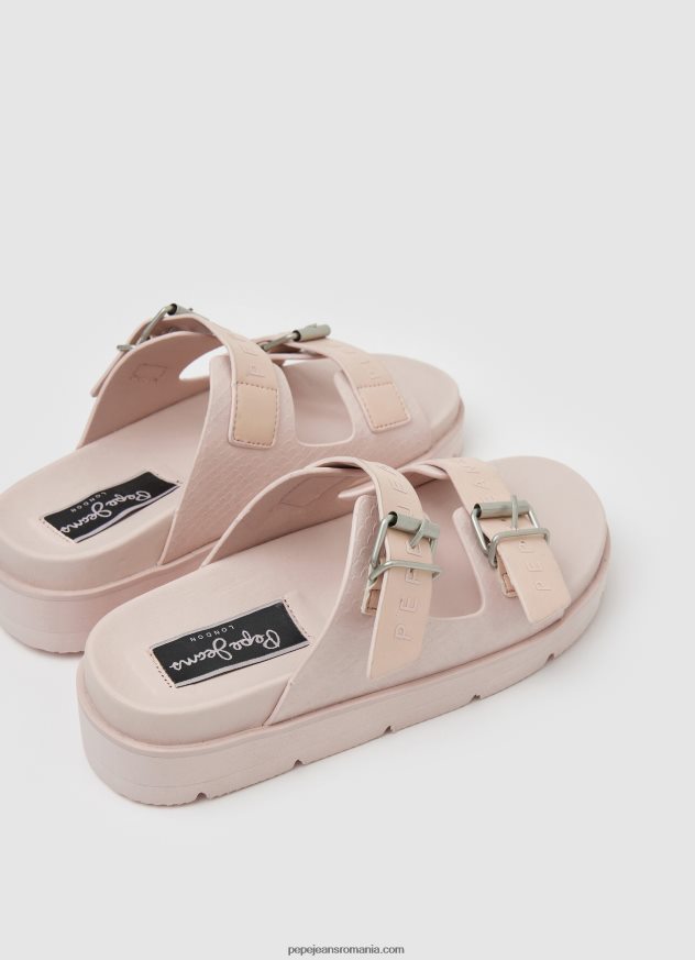 sandale pola park cu catarama dubla femei Pepe Jeans roz deschis 6Z0R46669 - imagine 4