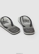 șlapi de plajă balenă mare bărbați Pepe Jeans negru 6Z0R461262 - imagine 4