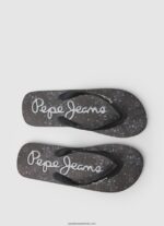 șlapi de plajă bandana de balenă bărbați Pepe Jeans negru 6Z0R461284 - imagine 2