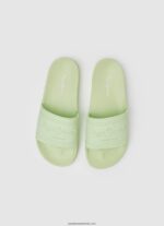șlapi de plajă cu logo slider femei Pepe Jeans verde proaspăt 6Z0R46688 - imagine 2