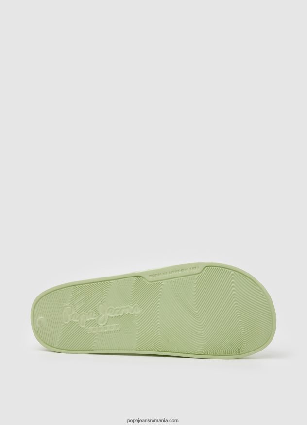 șlapi de plajă cu logo slider femei Pepe Jeans verde proaspăt 6Z0R46688 - imagine 5