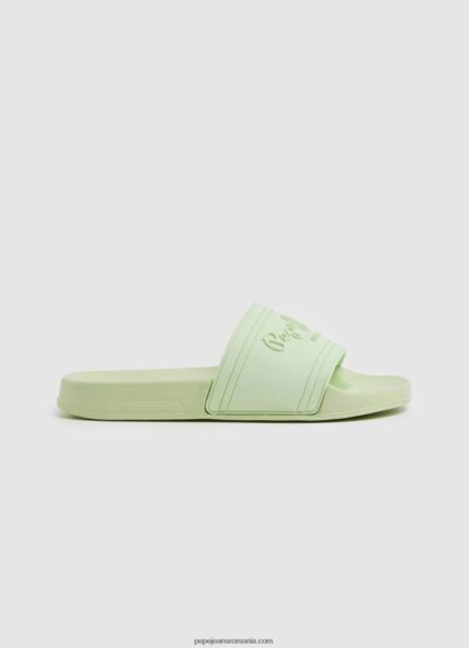 șlapi de plajă cu logo slider femei Pepe Jeans verde proaspăt 6Z0R46688