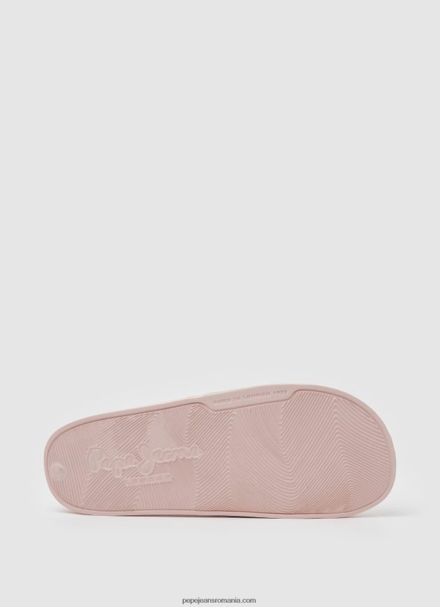 șlapi de plajă din tricot glisor femei Pepe Jeans roz deschis 6Z0R46693 - imagine 5