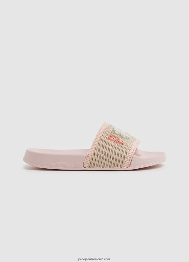 șlapi de plajă din tricot glisor femei Pepe Jeans roz deschis 6Z0R46693 - imagine 1