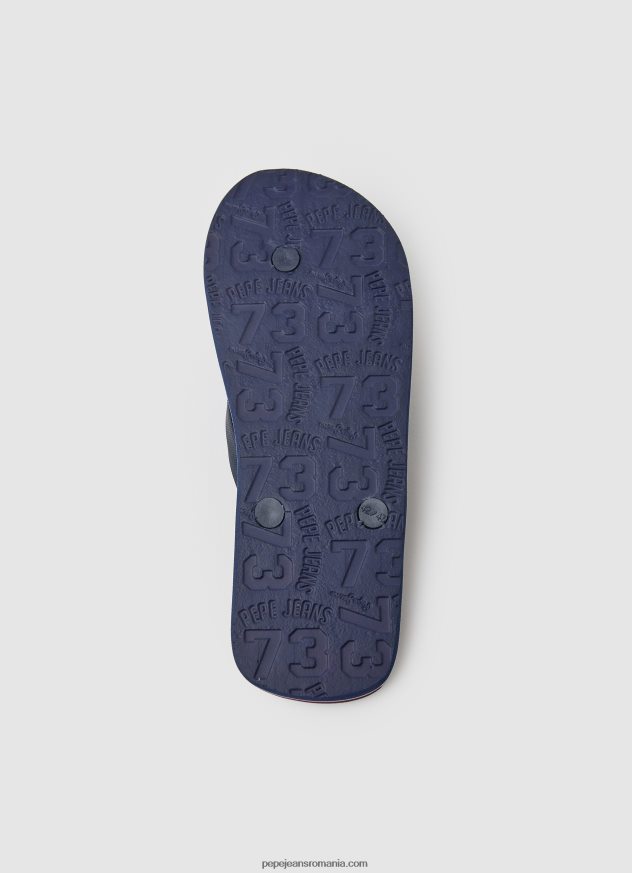 șlapi de plajă hawi flag bărbați Pepe Jeans denim închis la culoare 6Z0R461259 - imagine 5