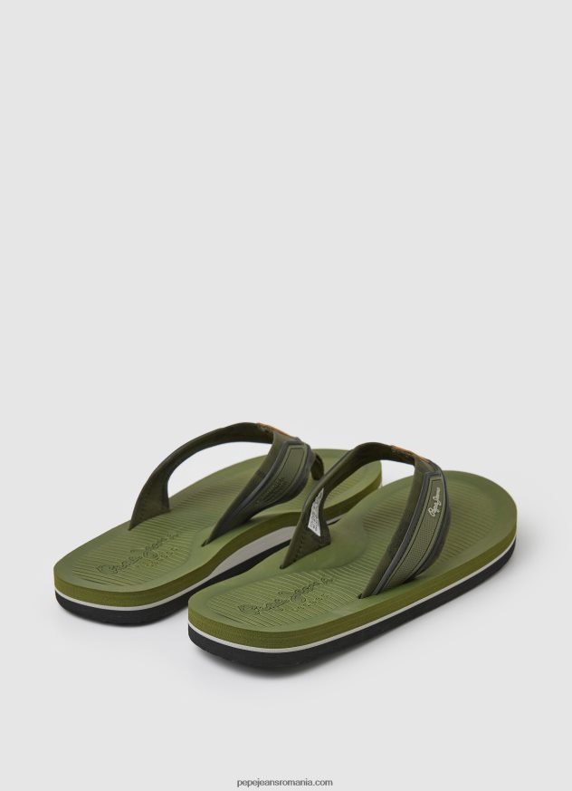 south beach camu beach flip flops bărbați Pepe Jeans verde kaki 6Z0R461280 - imagine 4