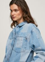 supracămașă din denim cu potrivire normală femei Pepe Jeans denim 6Z0R46352 - imagine 2