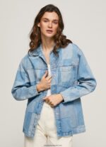 supracămașă din denim cu potrivire normală femei Pepe Jeans denim 6Z0R46352