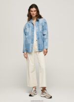 supracămașă din denim cu potrivire normală femei Pepe Jeans denim 6Z0R46352 - imagine 4