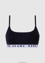 tanga clasica cu logo imprimat femei Pepe Jeans marnă cenușie 6Z0R46568 - imagine 3