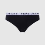 tanga clasica cu logo imprimat femei Pepe Jeans negru 6Z0R46569