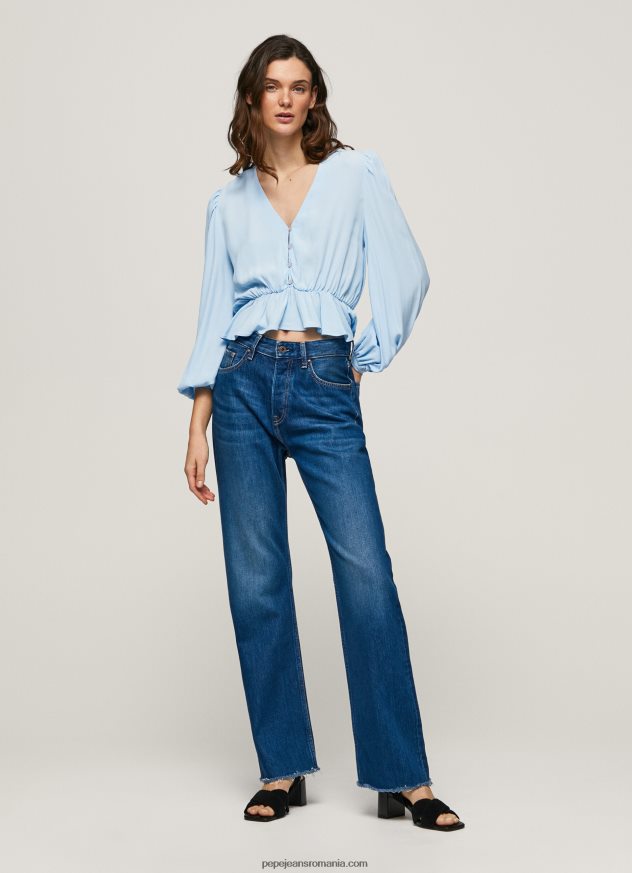 top cropped cu decolteu în V femei Pepe Jeans dafin 6Z0R46326 - imagine 2