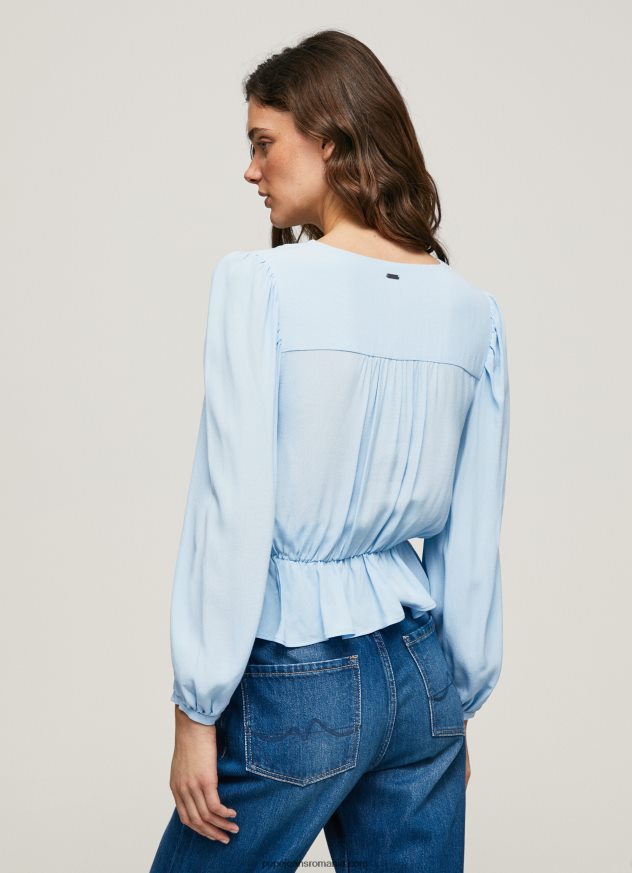 top cropped cu decolteu în V femei Pepe Jeans dafin 6Z0R46326 - imagine 4