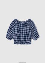top cu imprimeu în carouri fată Pepe Jeans multi 6Z0R461419