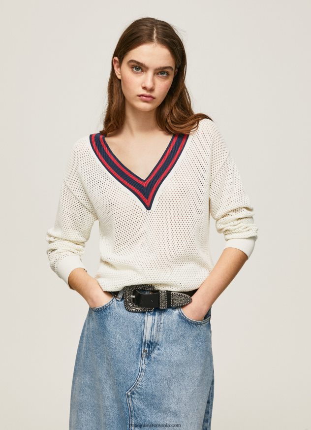 tricou_crepon_cu_decolteu_in_v_femei_pepe_jeans_alb_6z0r46228.jpg tricou crepon cu decolteu în V femei Pepe Jeans alb 6Z0R46228 - imagine 1