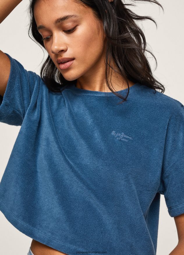 tricou_cropped_din_catifea_femei_pepe_jeans_jarman_6z0r46461.jpg tricou cropped din catifea femei Pepe Jeans jarman 6Z0R46461 - imagine 1